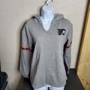 NHL Philadelphia Flyers Women's Fleece Hooded Sweatshirt Size Small NWT Grey